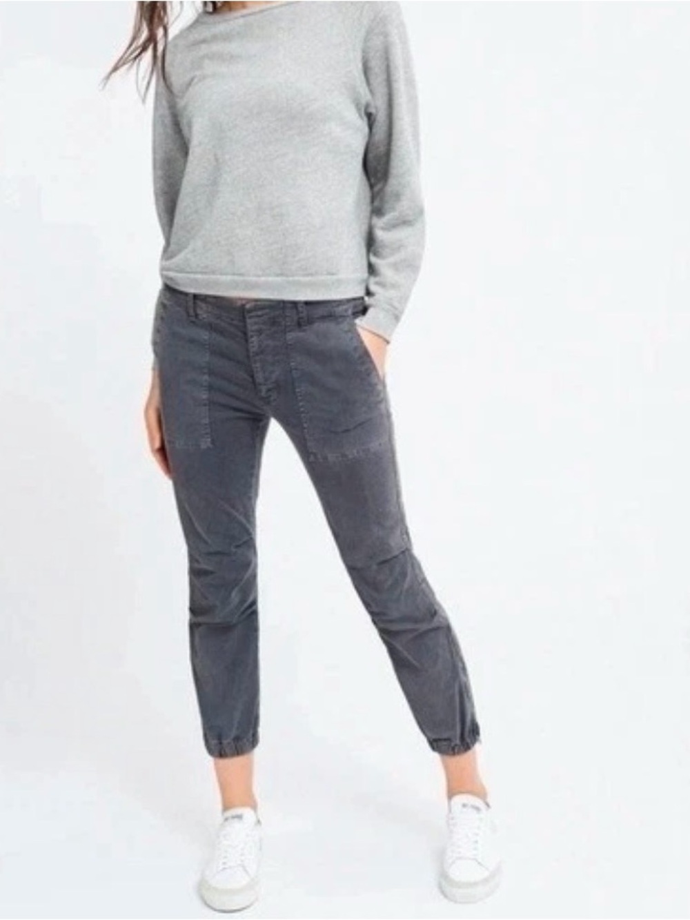 Nili Lotan Charcoal Gray Cargo Pants